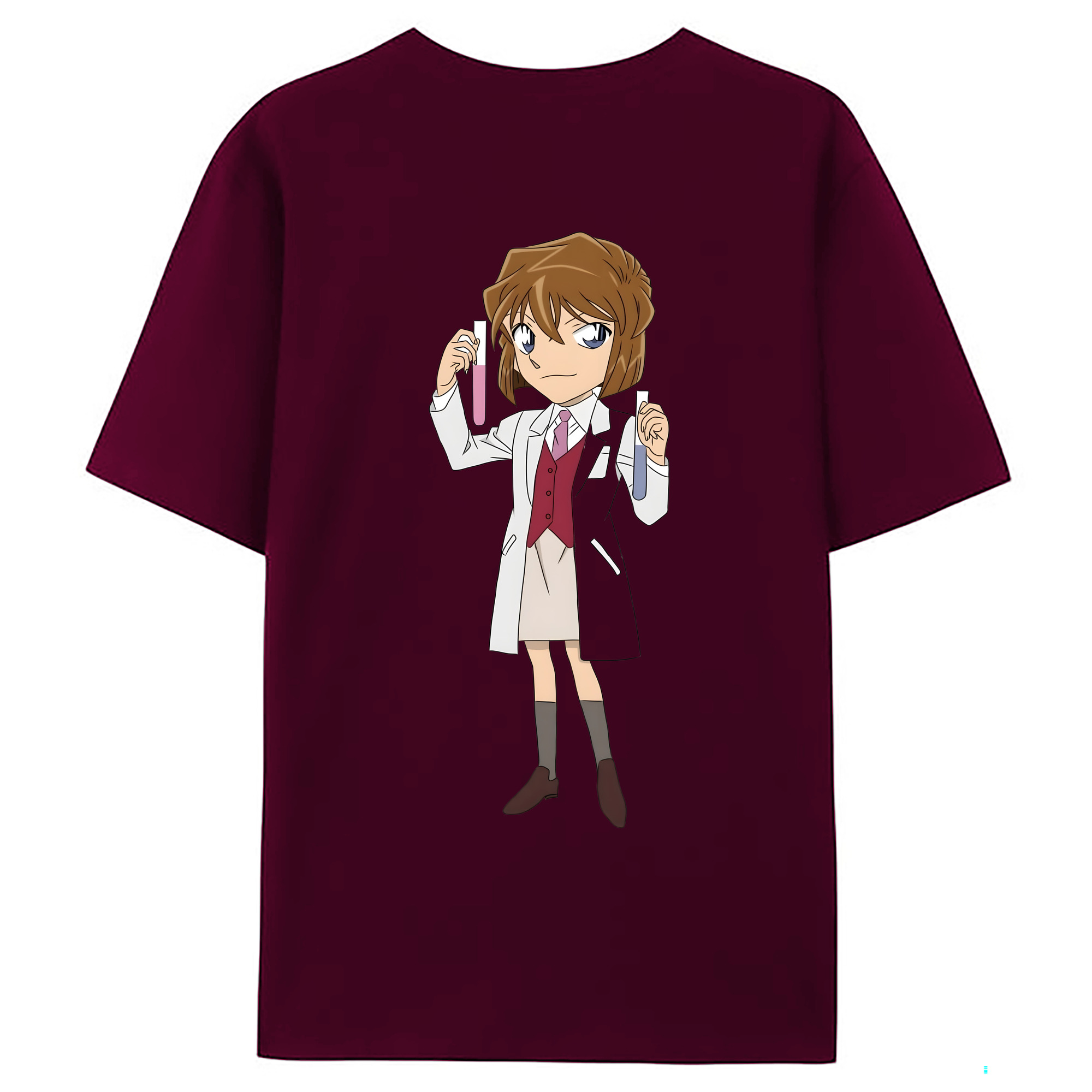 （画像用） 名探偵コナン 灰原 哀 はいばら あい Detective Conan Anita Hailey、Vi Graythorn Haibara Ai レディース半袖Tシャツ(バックプリント)